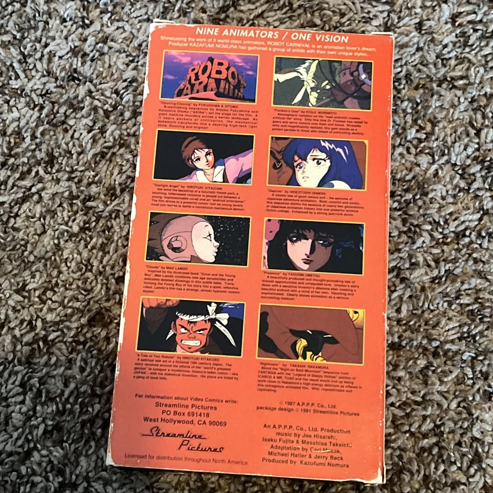 Robot Carnival; Streamline Pictures - English Dubbed - VHS, 1991 - Image 2 of 4