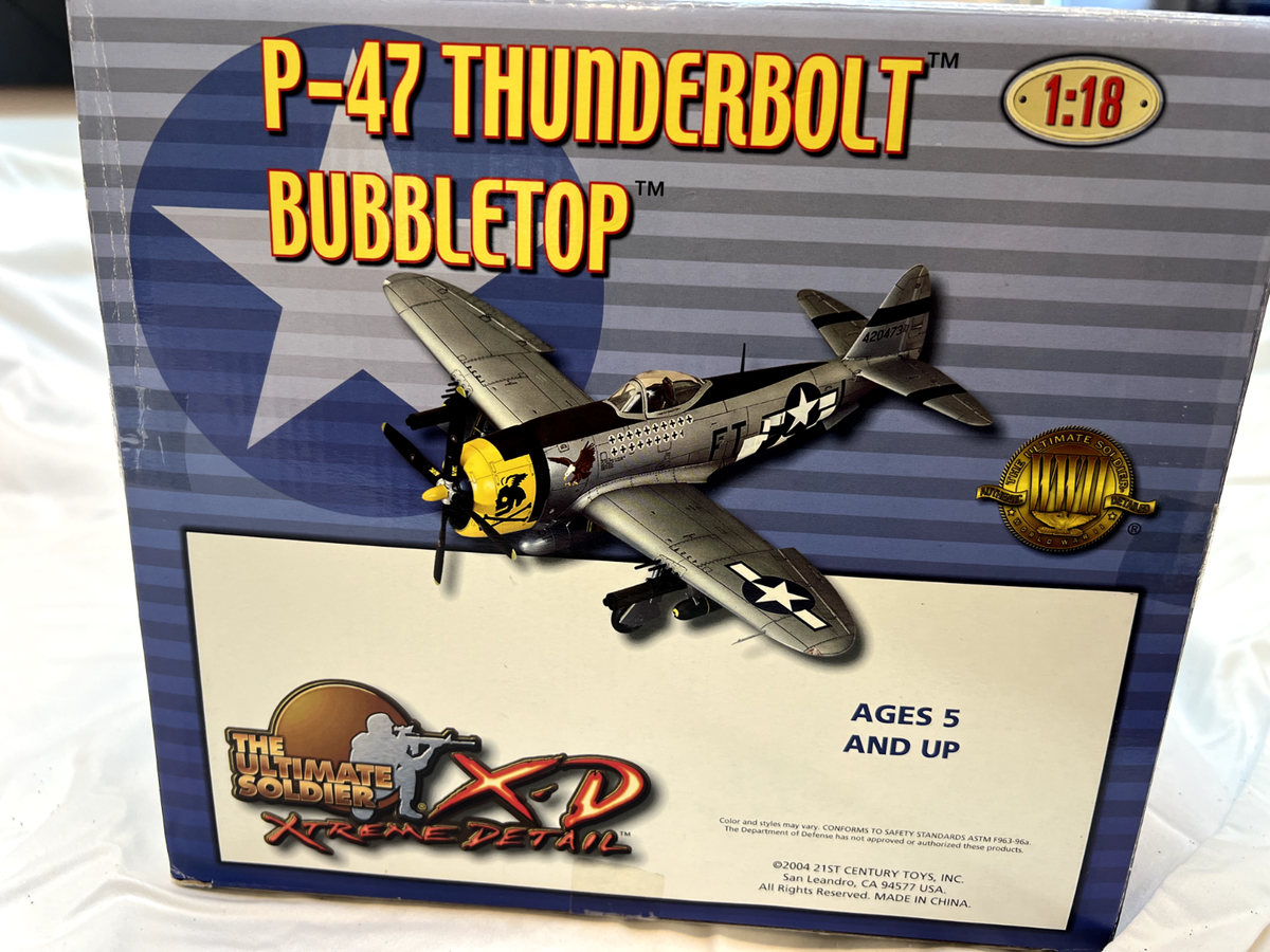Ultimate Soldier U.S. P-47 Thunderbolt Bubbletop Fighter WWII 1/18
