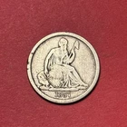 (1) Beautiful Antique 1837 No Stars Seated Liberty Dime VF-VERY FINE