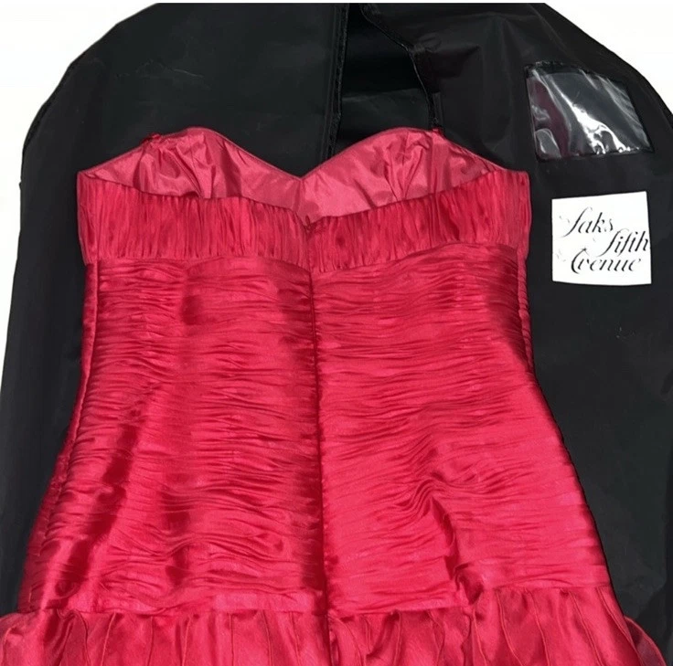 Saks Fifth Avenue Vestido de Baile Vestido Liancarlo Alta Costura Seda Vestido Foto 3 de 4