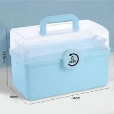 Medicine Storage Box Multipurpose Large Capacity Multi Layers Portable Medi FIG