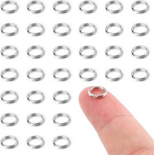 30 pcs Split Rings 6mm Mini O Ring Stainless Steel Key Chain Rings Small Split