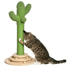 PawHut 60cm Cactus Cat Tree - Green, Refurbished