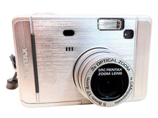 Pentax Optio S40 Silver Compact Digital Camera AA battery powered From Japan