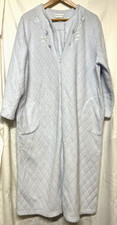Lot4719- Women's MISS ELAINE Blue Zip Up Fleece Robe- Size L
