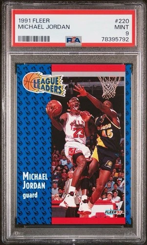 1991-92 Fleer - League Leaders Michael Jordan #220 PSA 9
