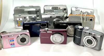 Digital Camera Lot Sony Nikon P4 Pentax Canon Kodak Fujifilm - FOR PARTS ONLY
