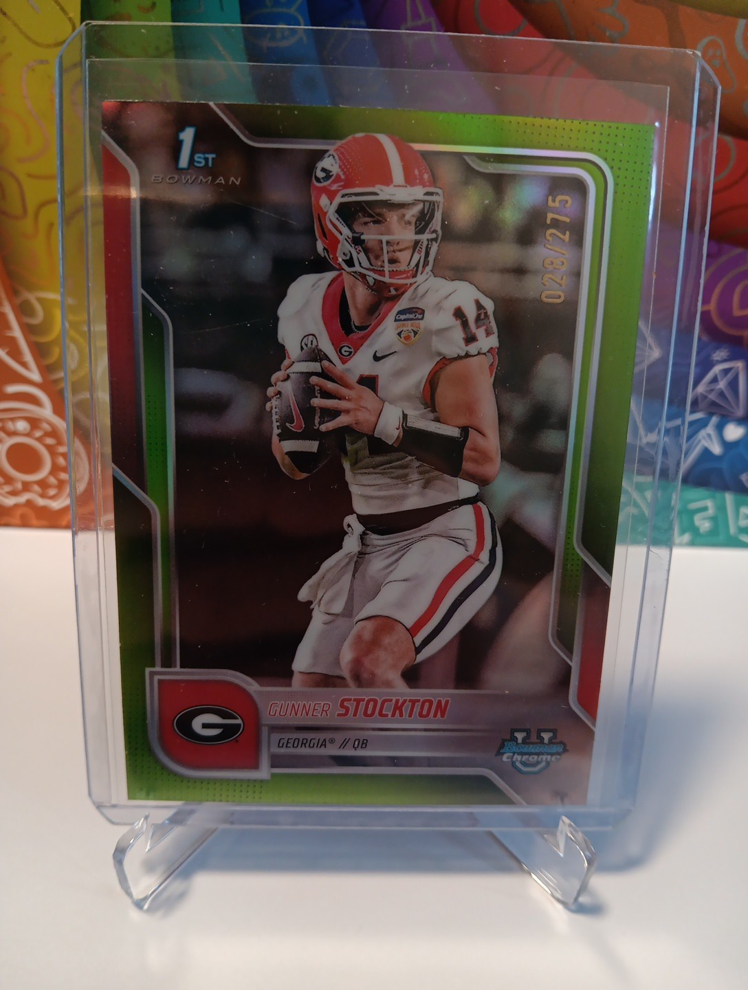 2025 Bowman University Chrome - Gunner Stockton #131 Lime Green Refractor /275 