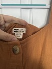 Billabong Women’s Brown Solid Jumpsuit M Sleeveless Square Neck Button Front — photo 4