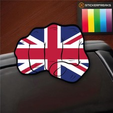 UK Faust Aufkleber | Patriotic England Union Jack Insel Sticker Auto 12x15cm