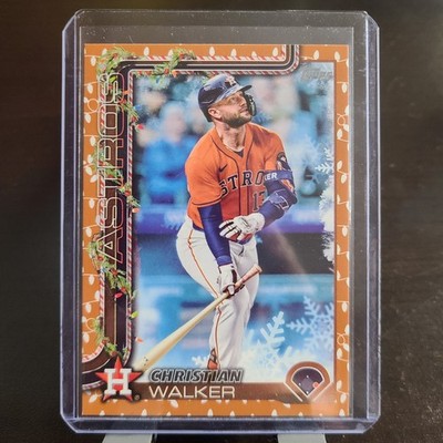 2025 Topps Holiday - Christian Walker #H155 Gold Holiday Lights - Houston Astros