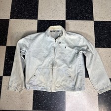 Vintage Polo Sport Ralph Lauren Denim Harrington Jacket 90s Sz Large