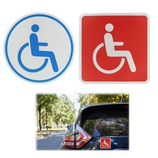 2 piastre magnetiche autoadesive per auto, disabili, disabili,