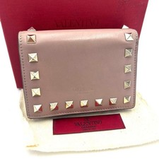 VALENTINO Wallet Foldable Rockstuds Leather