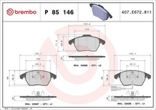 Bremsbelagsatz Vorne Teves-System für Audi A1 A3 Cabrio TT Coupe Skoda ab 03->