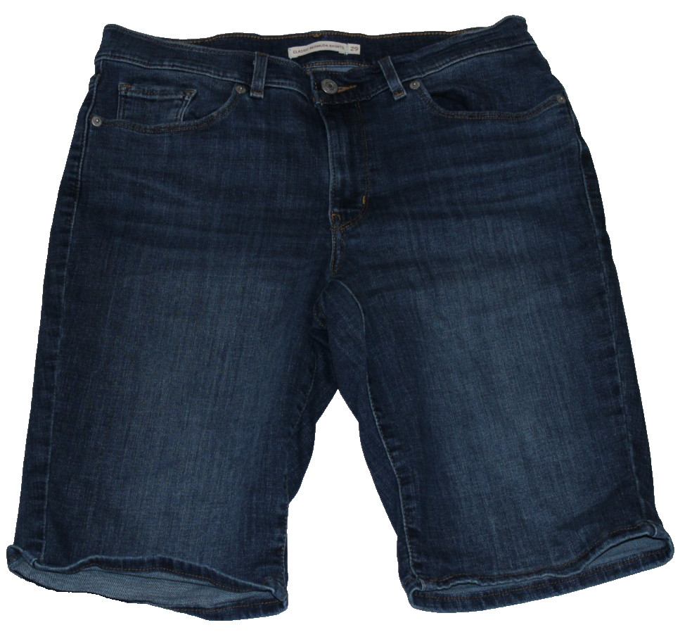 Levi's Classic Bermuda Shorts Women's Size 29 Blue Dark Wash Denim