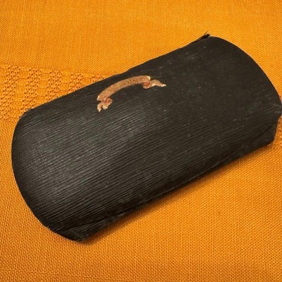 Vintage CORNELL Eyeglass Case 1920's ! hardshell hinged ITHACA NY Dr R.C. Wilson