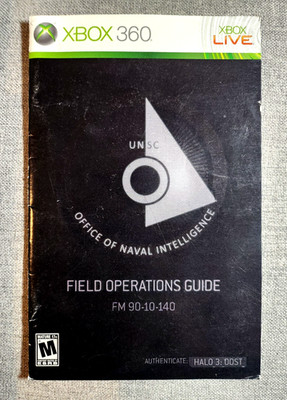 UNSC Office Of Naval Intelligence Field Operations Guide -Manual Only- Xbox 360