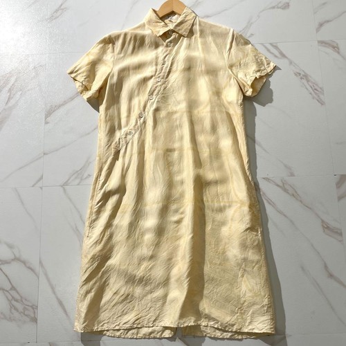 Yohji Yamamoto Long Dress Check Yellow Size 3 From Japan - Picture 2 of 24