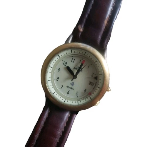 Vintage Timex Indiglo Mens Watch WR 30M CR 2016 Stainless Steel Needs Battery