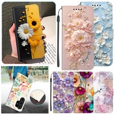 Stand PU Leather Case Floral Customized Cover For Samsung Galaxy A17 A36 S26 S25