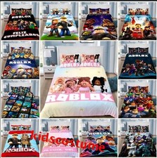 ✨Roblox Boys' Bedding Set 2/3 PCS Quilt Duvet Cover Dorm Double Single King Size
