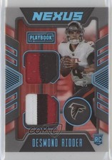 2022 Panini Playbook Nexus Jerseys Platinum 39/49 Desmond Ridder #NJ-4 0e1