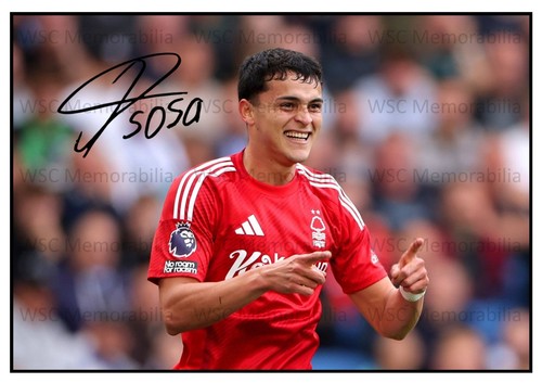 11352. Ramon Sosa Signed Pictures (A4 Prints) Nottingham Forest Paraguay etc.