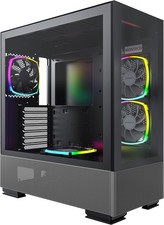 Montech Sky Two Mid Tower ATX Computer Case, Black - DAMAGED LEG, CAUSES WOBBLES