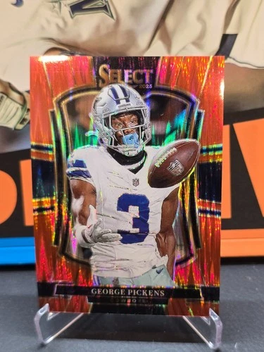 2025 Panini Select George Pickens #197 Red Shock Prizm /249 Cowboys