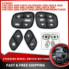 Botones de control del interruptor del volante con luz LED de 4* para Chevy Suburban 2003-2006