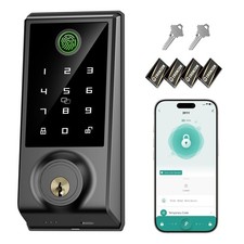 Smart Door Lock, 5-in-1 Keypad, Fingerprint Recognition, Keyless Entry