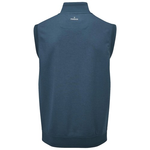 Chaleco calentador de cuerpo Farah para hombre Clint media cremallera chaleco golf pulóver suéter top - Imagen 2 de 9