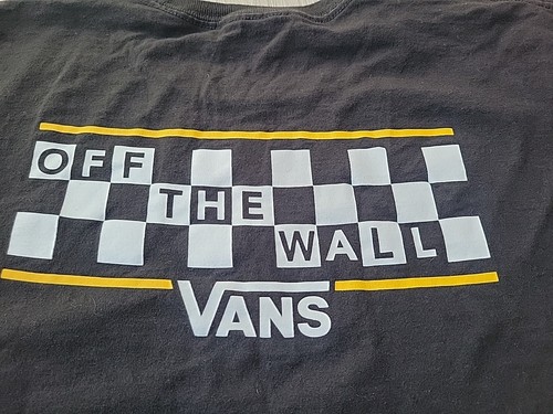 VANS Checkered Graphic Tee Shirt Black Large Vans Official Skate Grunge VGC - Bild 8 von 8