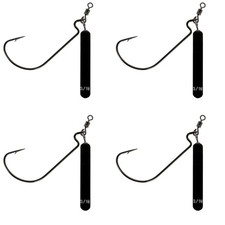Tungsten Jika Rig - 3/8oz- #3/0 Hook - Never Chip Black