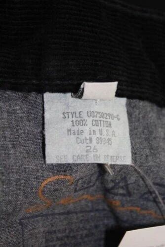 7 For All Mankind Azul Oscuro Algodón Pana Bootcut Pantalones 26 Foto 3 de 4