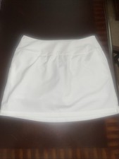 New With Tags Women s Solid White Adidas Golf Cute Skort Size Large L