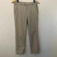 Uniqlo Khaki Chino Pants Womens Straight Leg Tan Business Casual Trousers 0