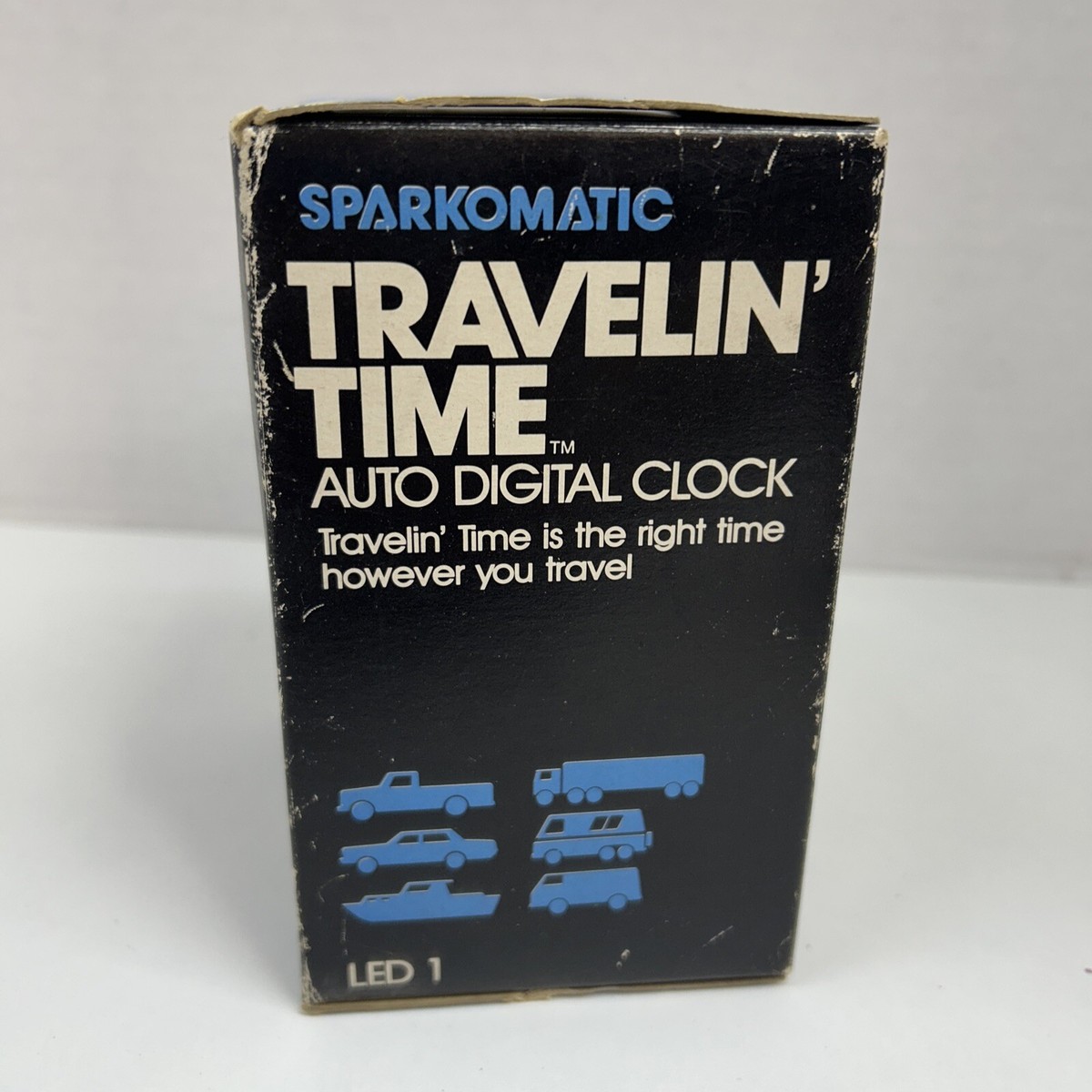 Sparkomatic Travelin' Time LED Digital Clock Vintage 70s 80s Auto