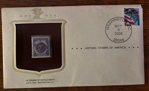 VETERANS OF WORLD WAR II Commemorative Stamp HISTORIC STAMPS OF AMERICA 1946
