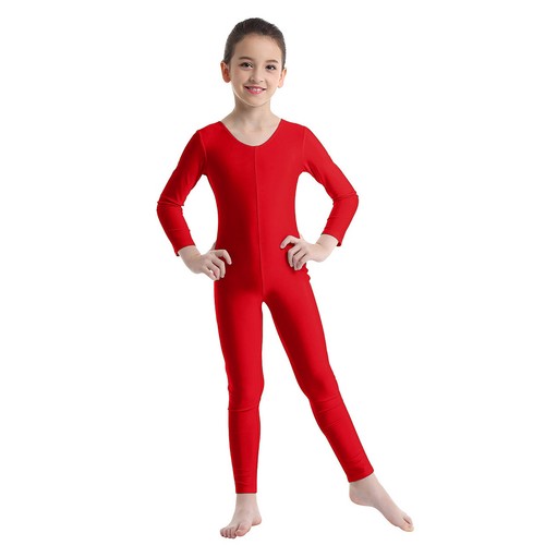 Kids Girls Jumpsuit Workout Unitard Practice Leotard Stage Performance Bodysuit - Picture 69 of 126