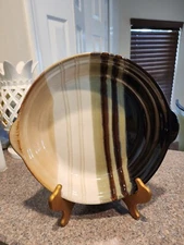 Home Trendz Glazed Pottery Decorative Serving Bowl Dish Earthy Colors