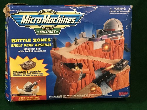 Vintage 1998 Galoob Micro Machines Battle Zones Eagle Peak Arsenal In Box PARTS