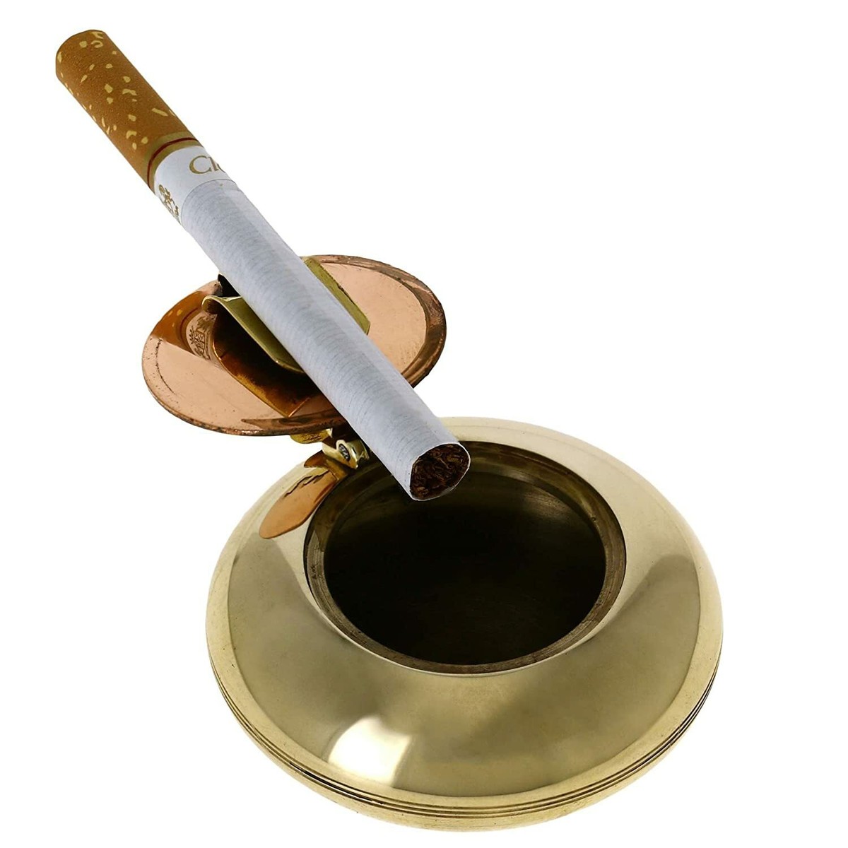 Brass Small Cigarette Accessories Brass Metal Pocket Ashtray with