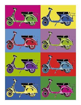 Vespa Vintage Pop Art Quality Canvas Print Retro Scooter Poster B 32x24 Ebay