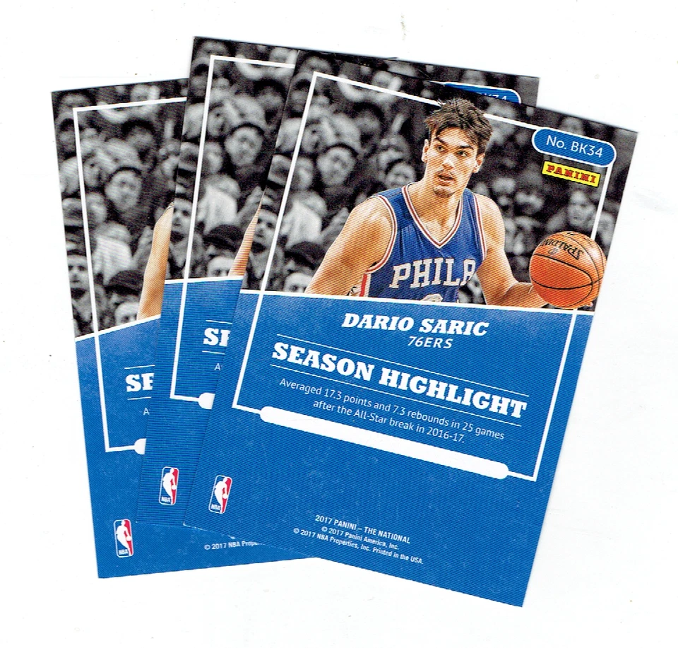 (3) DARIO SARIC 2017 Panini The National ROOKIES RC LOT /399 Suns #BK34 - Image 2 of 2