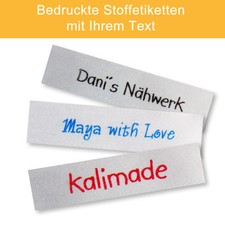 Textiletiketten Stoffetiketten Label bedruckt...