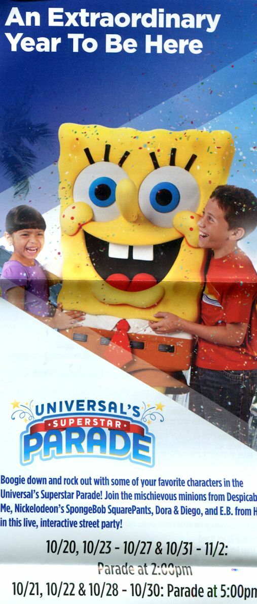 2013 Universal Orlando Resort Two Park Fold Out Map Halloween Horror  Nights 23