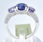 LAB CREATED ALEXANDRITE & TANZANITE /W-SAPPHIRE RING .925 Sterling Silver - NWT — photo 6
