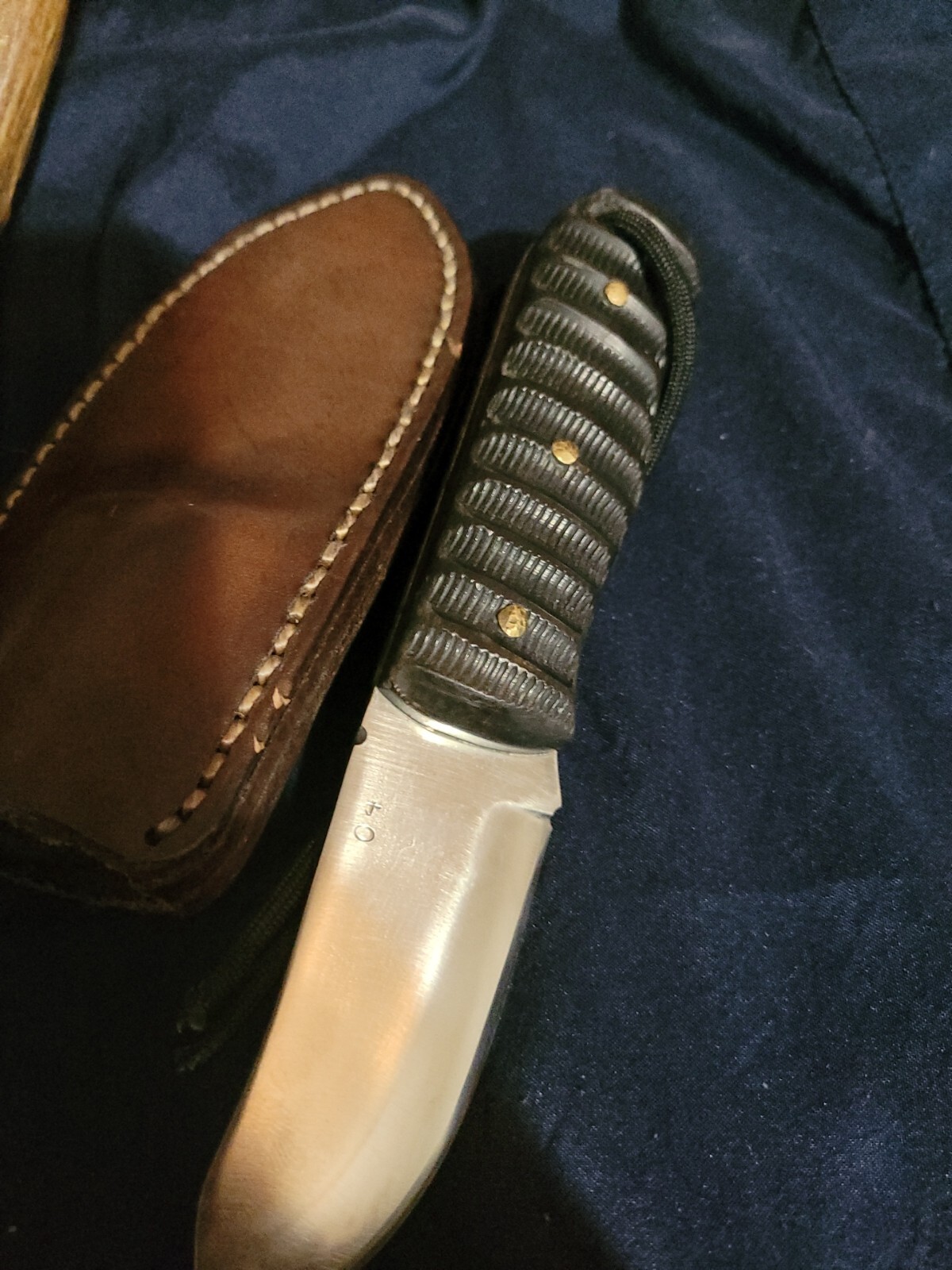 vintage Custom Fixed Blade LEATHER CASE Signed S.G HUNTER SURVIVAL